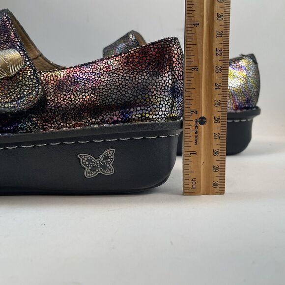 Alegria Paloma Mary Jane Shoes EU41 US 10.511 Rainbow Iridescent Comfort Leather - Picture 10 of 16